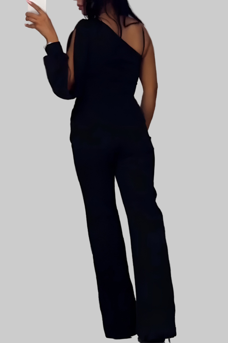 ADÉLA - Asymetrický overal s jemnou průhledností