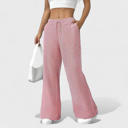 Dominique - Pohodlné Široké Kalhoty