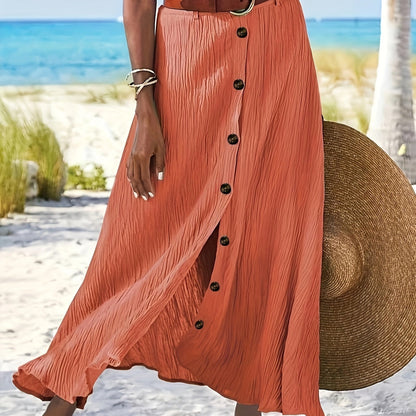 Poloprůhledná midi sukně s rozparkem