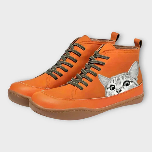 Ema™ | Kožené boty pro milovníky koček