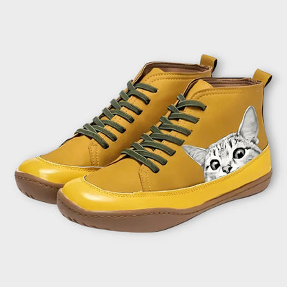 Ema™ | Kožené boty pro milovníky koček