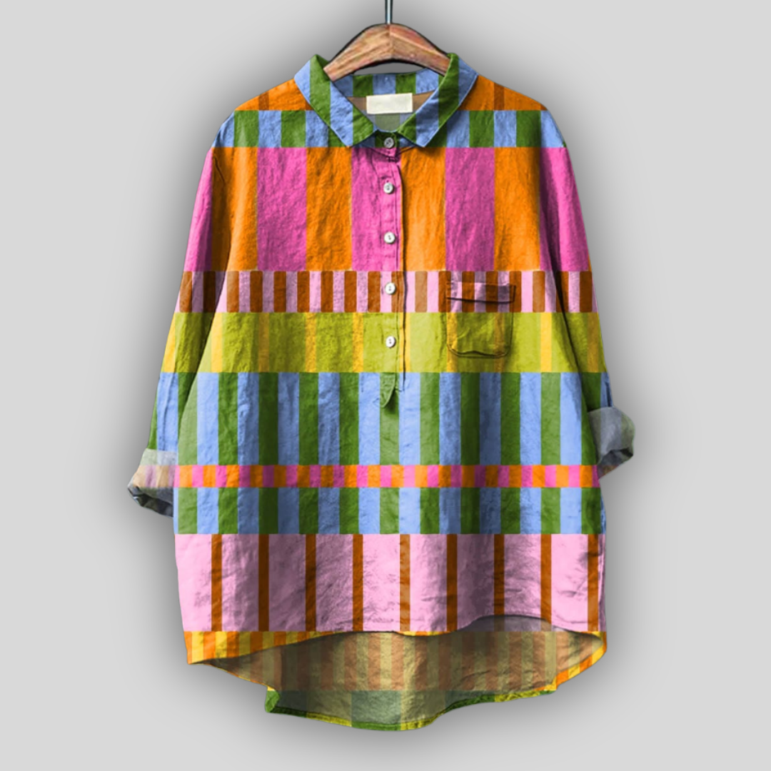 Lněná blůza “Letní mozaika”