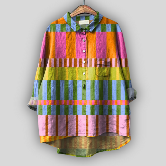 Lněná blůza “Letní mozaika”