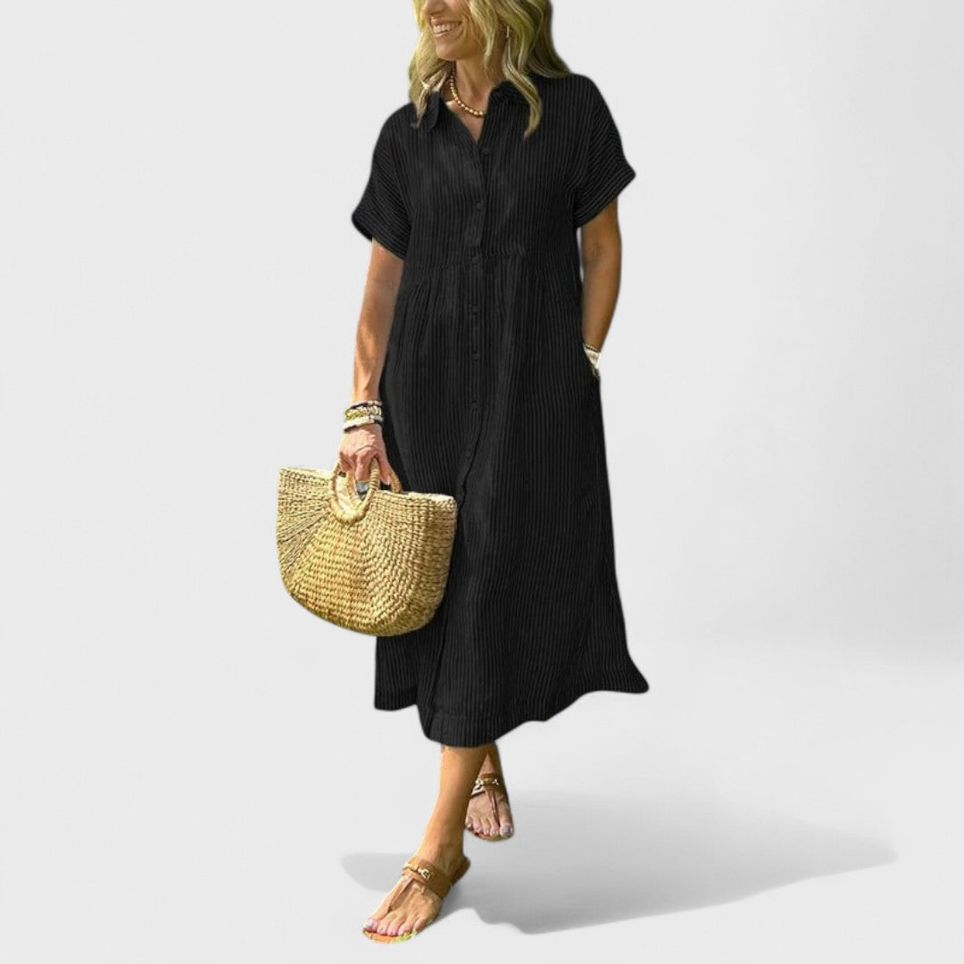 Angela - Vzdušné Pruhované Šaty