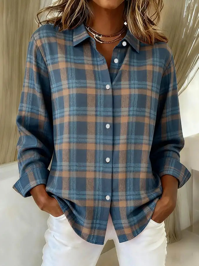 Helena - Kardigan z měkkého úpletu s kostkovaným vzorem