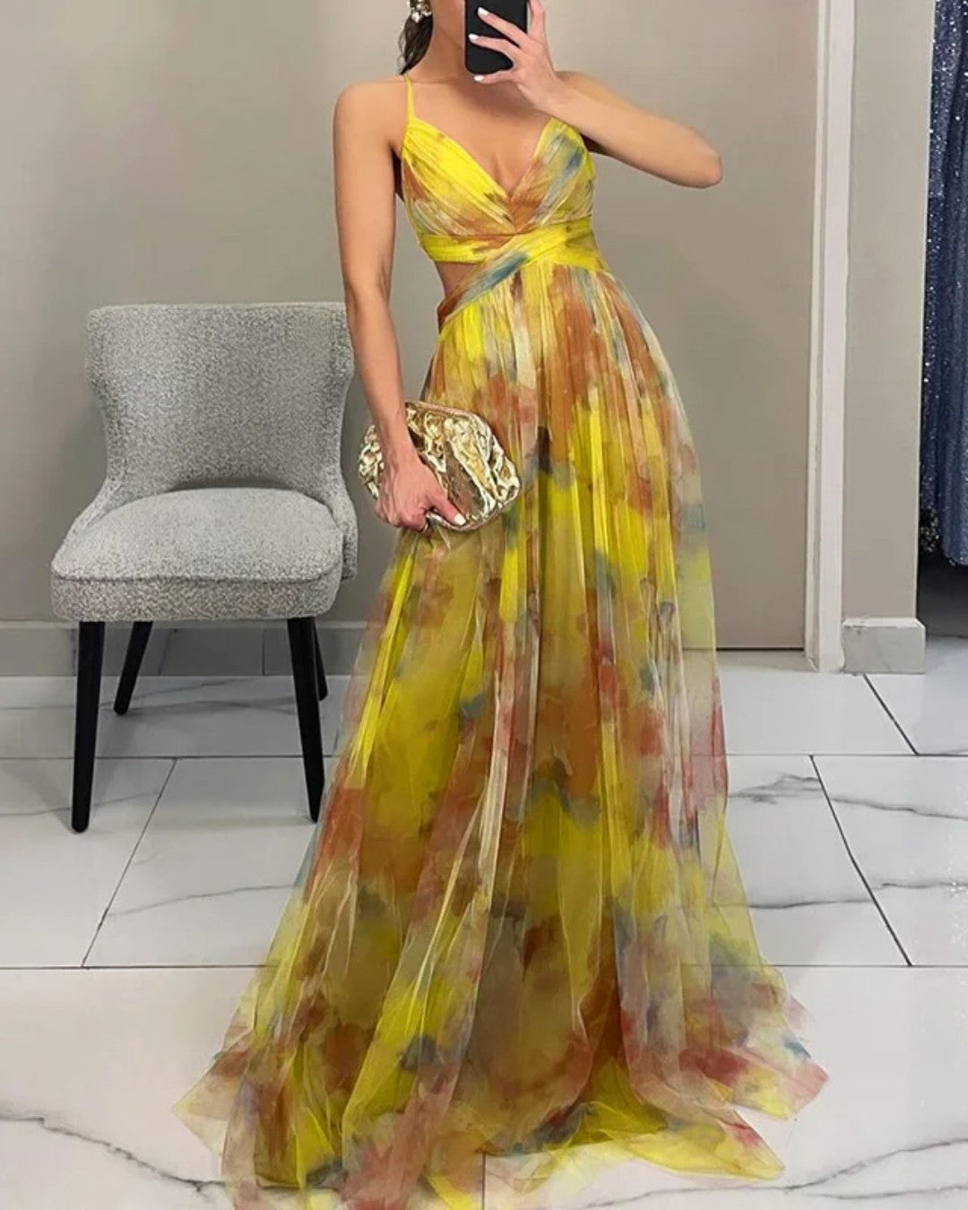 Giselle - Zauberhaftes Maxikleid mit Blumenprint