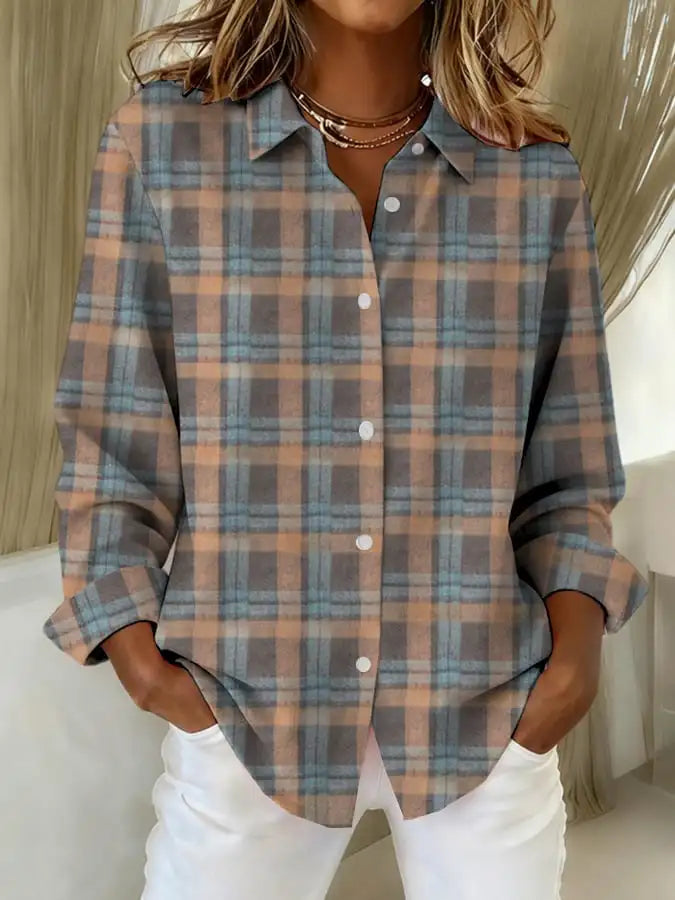 Helena - Kardigan z měkkého úpletu s kostkovaným vzorem