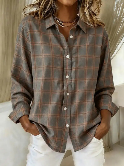 Helena - Kardigan z měkkého úpletu s kostkovaným vzorem