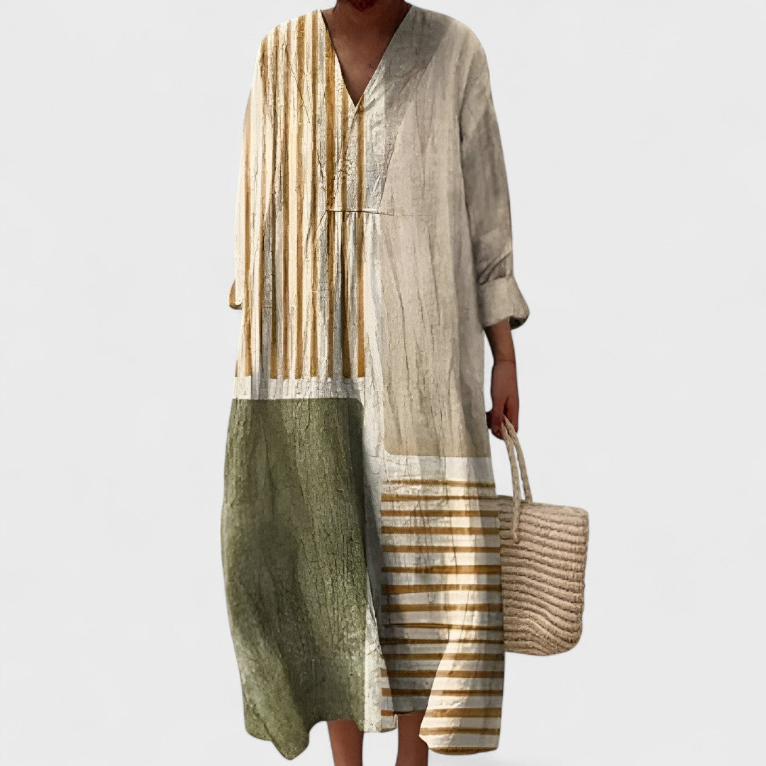 Alida - Vzorované Letní Šaty