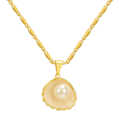 Náhrdelník s designem mušle