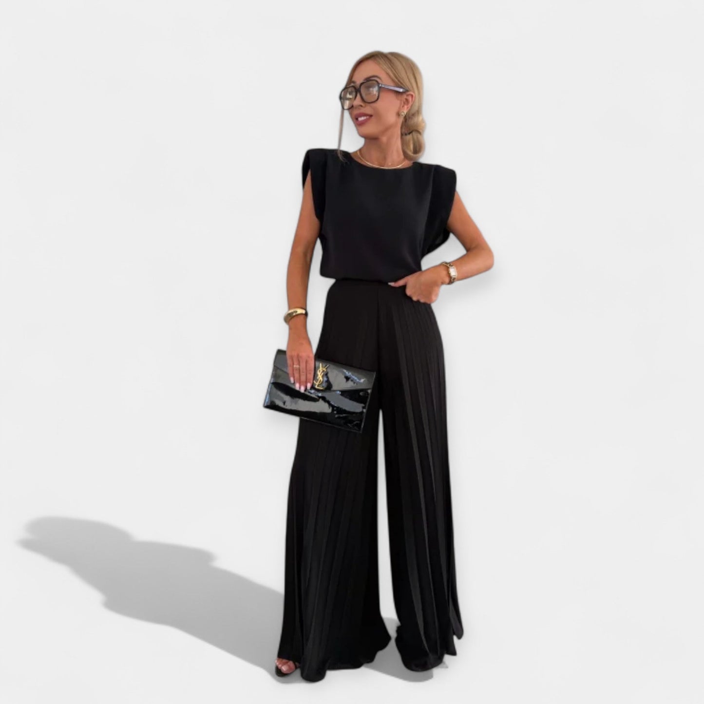 Letní módní set s topem a kalhotami